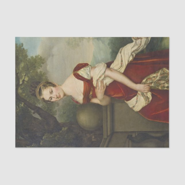 Papier Mousseline Portrait de Aglaé-Constance Boudard par Romany (Recto)