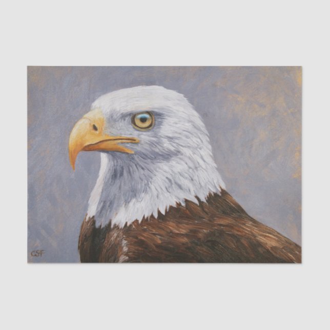 Papier Mousseline Portrait de Bald Eagle (Recto)