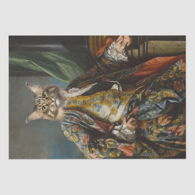 Papier Mousseline Portrait de chat (Recto)