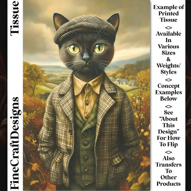 Papier Mousseline Portrait De Chat Agricole En Campagne CM2 Découpag (Créateur téléchargé)