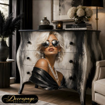 Portrait de femme Noir Blanc Glamour
