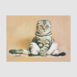 Papier Mousseline Portrait de fixation de chats de pliage écossais