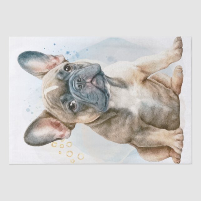 Papier Mousseline Portrait de French Bulldog (Recto)