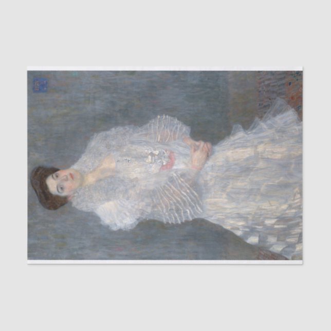 Papier Mousseline Portrait de Hermine Gallia par Gustav Klimt (Recto)