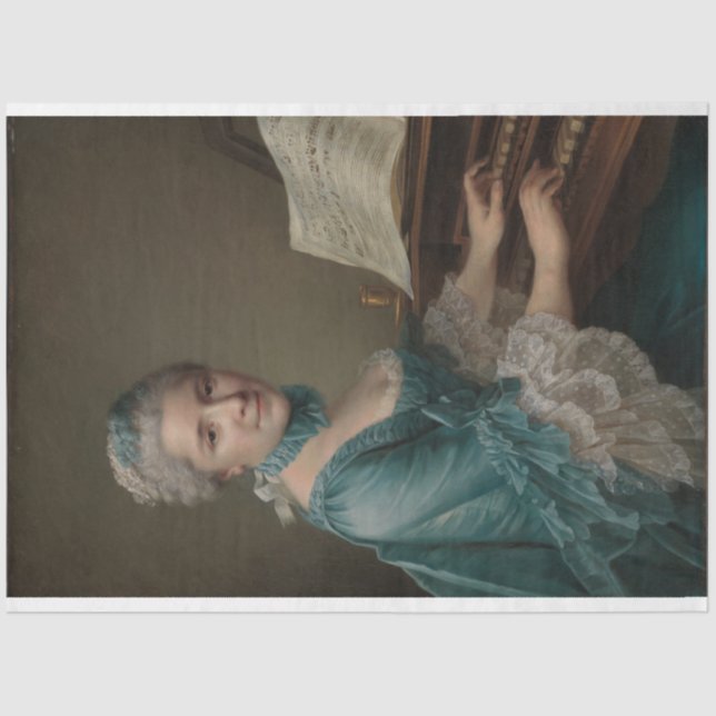 Papier Mousseline Portrait de Justine Favart Document de découpage (Recto)