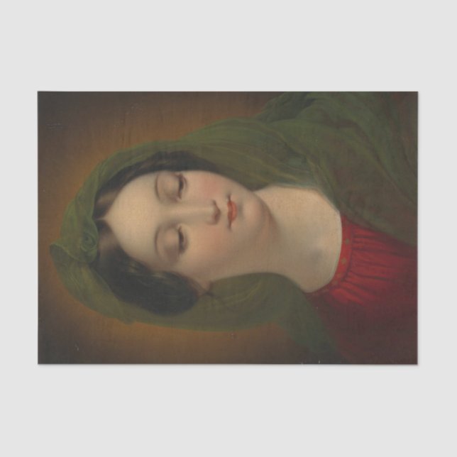 Papier Mousseline Portrait de la Vierge par Mihael Stroj (Recto)