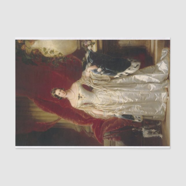 Papier Mousseline Portrait de l'impératrice Alexandra Fedorovna (Recto)