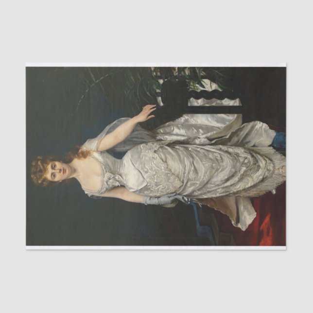 Papier Mousseline Portrait de Mademoiselle X par Marquise Anforti (Recto)