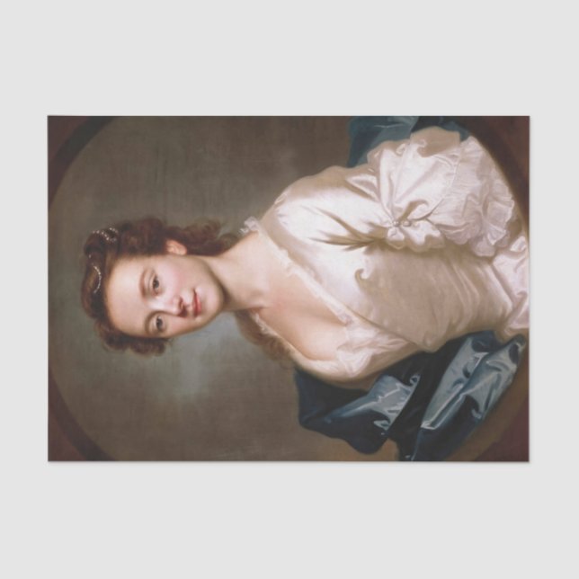 Papier Mousseline Portrait de Miss Craigie par Allan Ramsay (Recto)