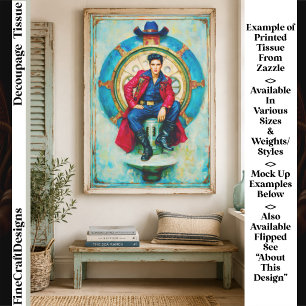 Papier Mousseline Portrait de style Rockabilly audacieux FM1R Découp