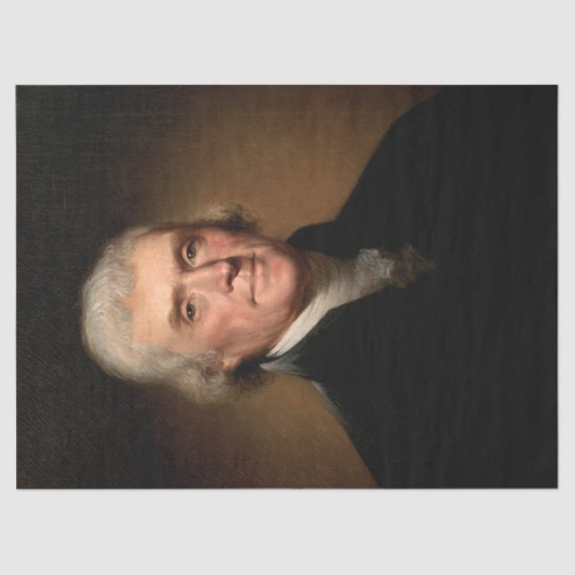 Papier Mousseline Portrait de Thomas Jefferson (par Rembrandt Peale) (Recto)