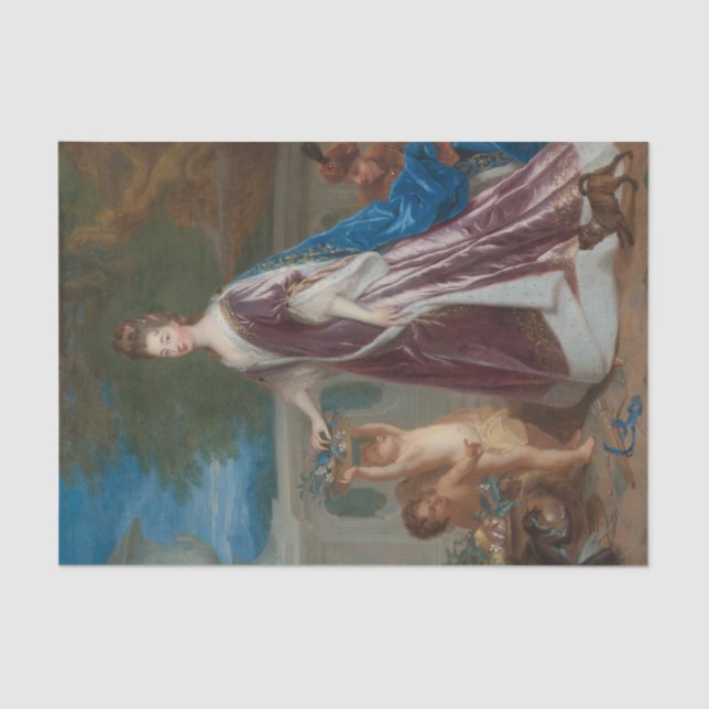 Papier Mousseline Portrait d'Elizabeth-Charlotte de Baviere  (Recto)