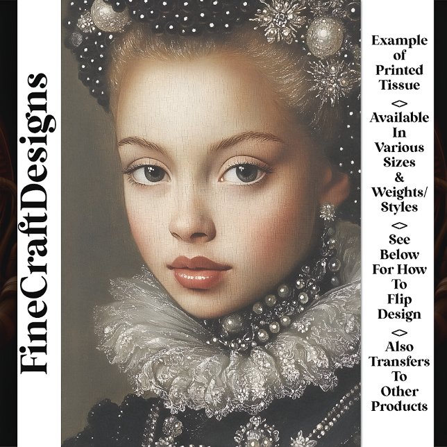 Papier Mousseline Portrait d'Imaginaire historique Femme BG1 Découpa (Créateur téléchargé)