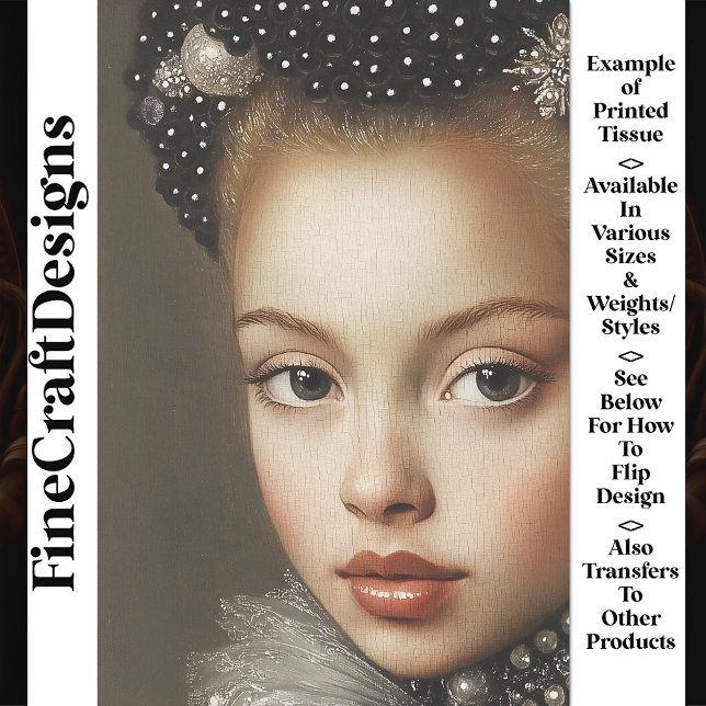 Papier Mousseline Portrait d'Imaginaire historique Femme BG2 Découpa (Créateur téléchargé)