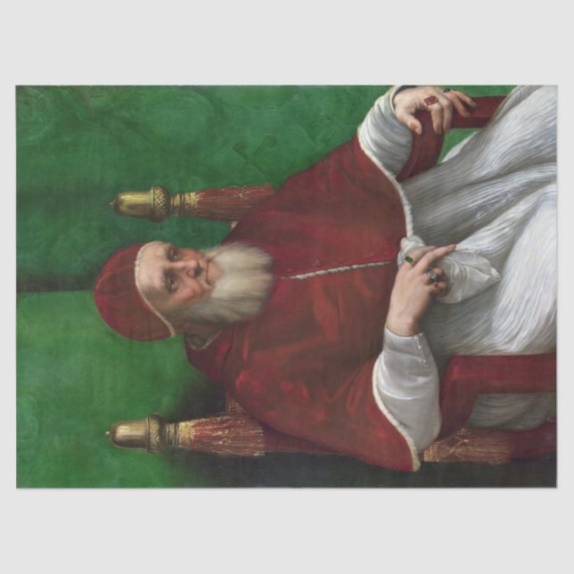 Papier Mousseline Portrait du pape Julius II (par Raphael) (Recto)