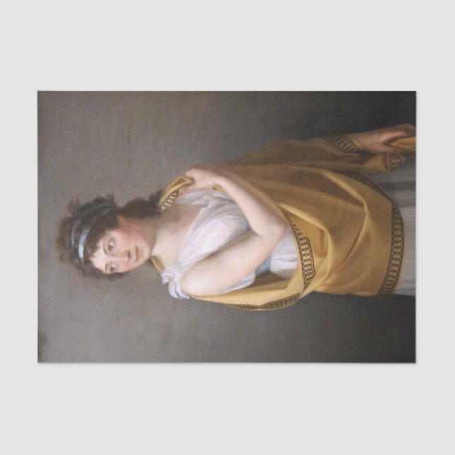 Papier Mousseline Portrait d'une dame par Marie-Guillemine Benoist (Recto)