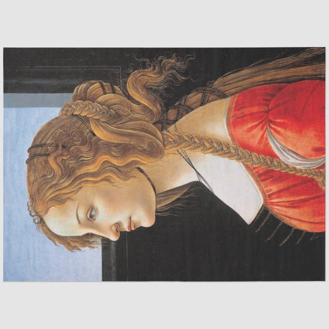 Papier Mousseline Portrait d'une dame, Sandro Botticelli (Recto)