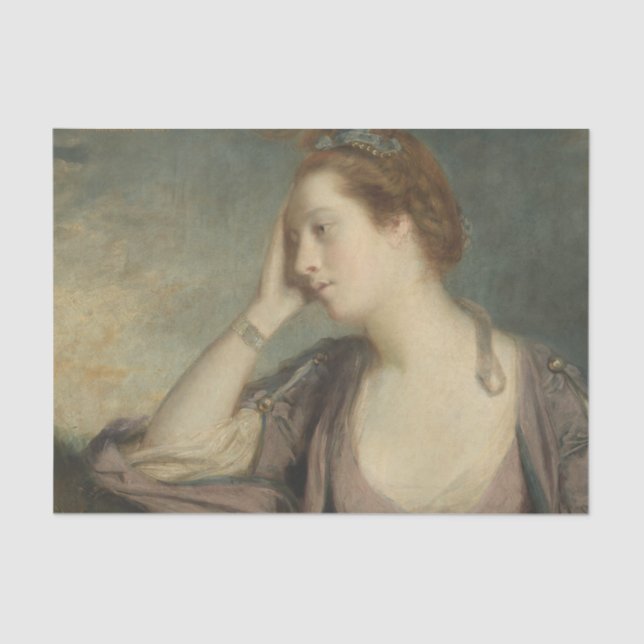 Papier Mousseline Portrait d'une femme agacée (Recto)