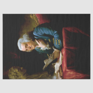 Papier Mousseline Portrait en miniature, Benjamin Franklin Père fond