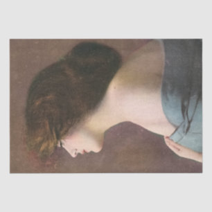 Papier Mousseline Portrait vintage d'une femme artiste inconnue