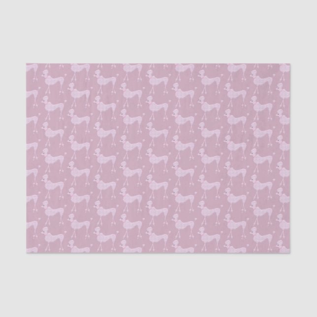 Papier Mousseline Posh rose pourpre chien chien Motif (Recto)