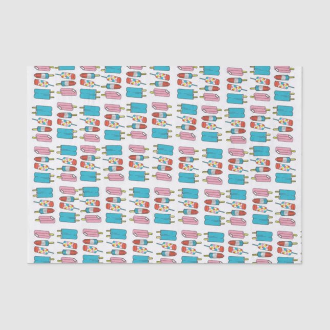 Papier Mousseline Posicles en papier de tissus (Recto)