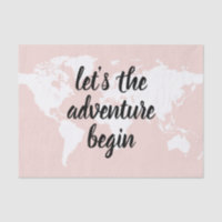 Positive rose Commençons l'aventure Carte du Monde