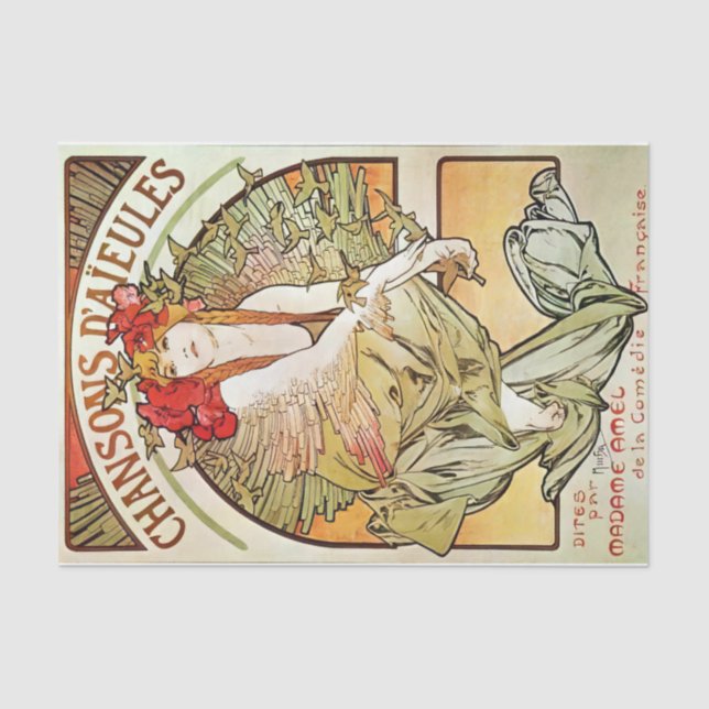 Papier Mousseline Poster Art Déco vintage 2 (Recto)