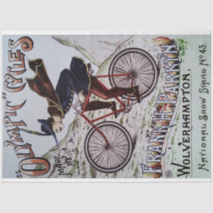 Papier Mousseline Poster Art Nouveau - Découpage du cycle olympique
