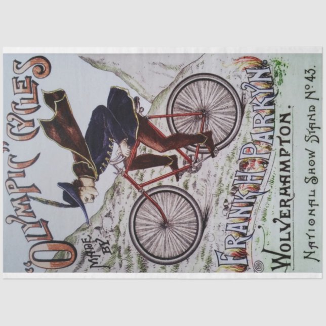 Papier Mousseline Poster Art Nouveau - Découpage du cycle olympique (Recto)