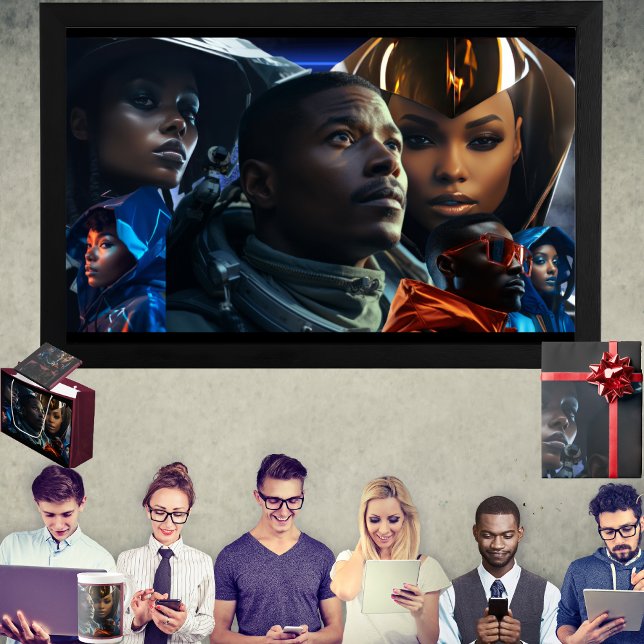 Papier Mousseline Poster Black Future (Get the full "Black Future" collection at  https://bit.ly/BlackFutureZazzle)
