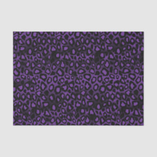 Papier Mousseline Poster de animal de léopard mauve et noir