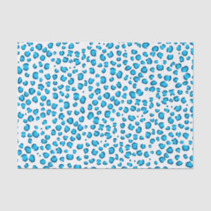 Papier Mousseline Poster de animal Leopard Motif cadeau bleu