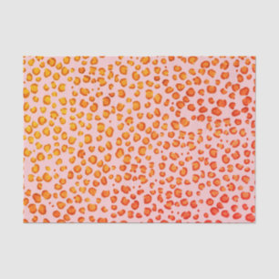 Papier Mousseline Poster de animal Leopard Motif rouge orange cadeau