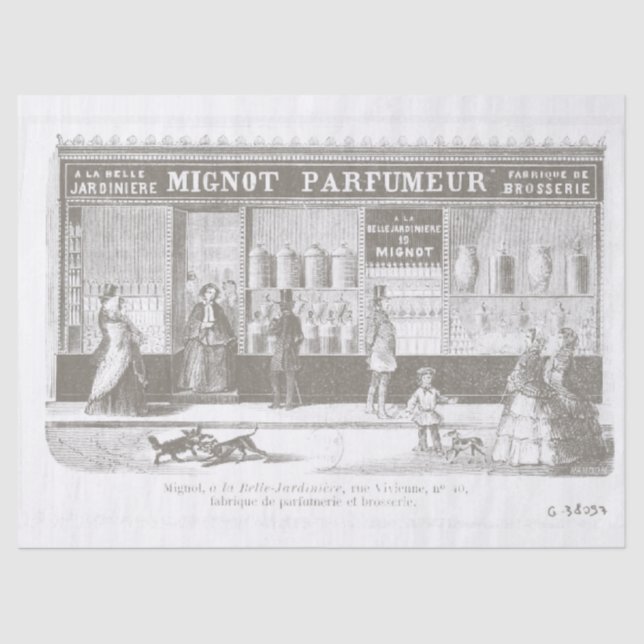 Papier Mousseline Poster de publicité vintage parfum français (Recto)