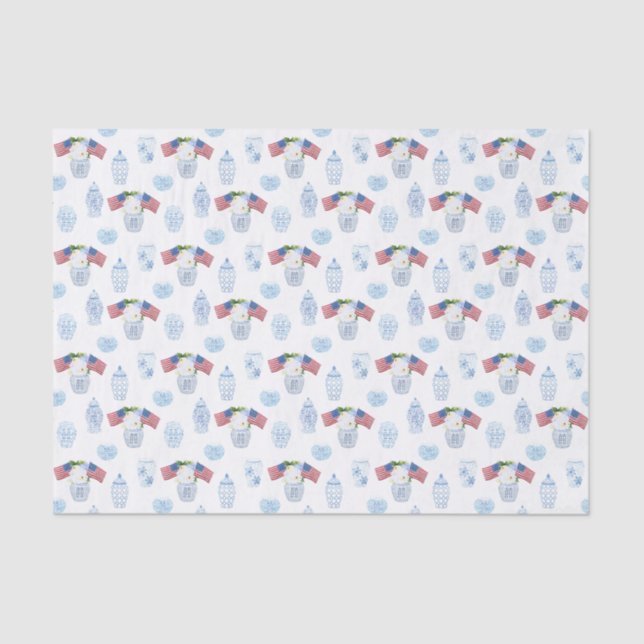 Papier Mousseline Pot à gingembre éternel du 4 juillet (Recto)