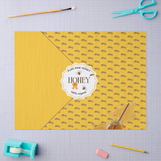 Papier Mousseline Pot de miel abeille miel ruche Apiculture (Artisanat)