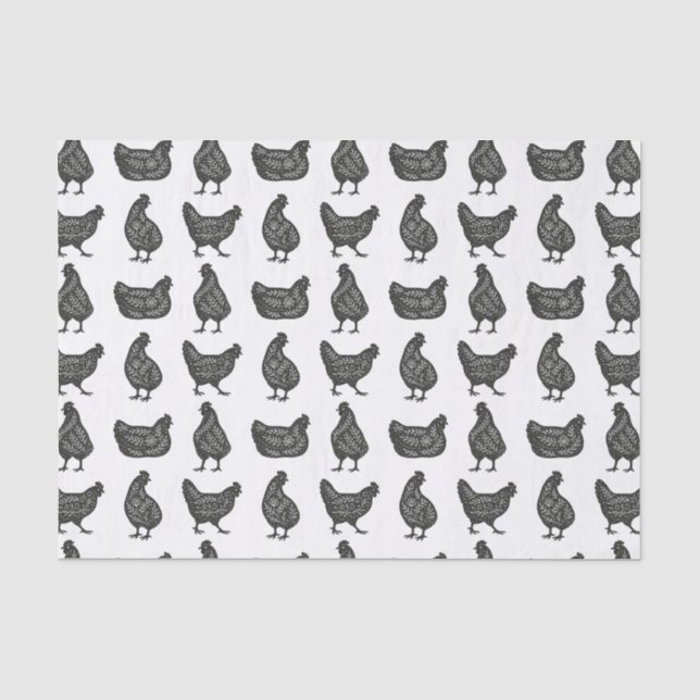 Papier Mousseline Poules (Recto)