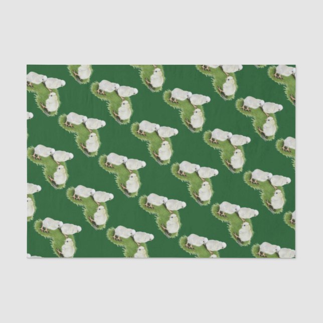 Papier Mousseline Poulets éclaboussés polonais (Recto)