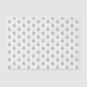 Papier Mousseline Poulpe stylisé vintage bras écartés #2 Gris