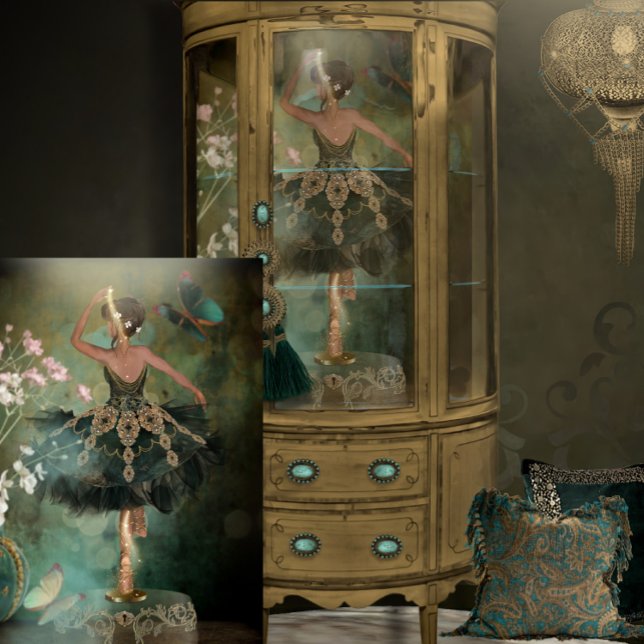Papier Mousseline Poupée articulée en tutu vert (Créateur téléchargé)