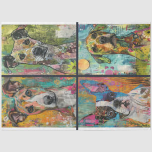 Papier Mousseline Pour Artistes Chien Thème Junk Journal Arrière - p