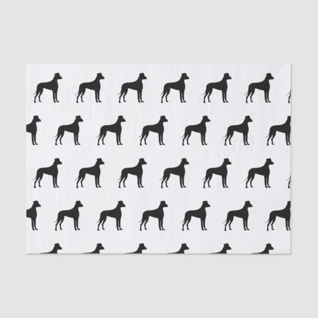 Papier Mousseline Pour l'amour des grands chiens de Danse Silhouette (Recto)