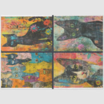 Pour l'artiste Chat Thème Junk Journal Arrière - p