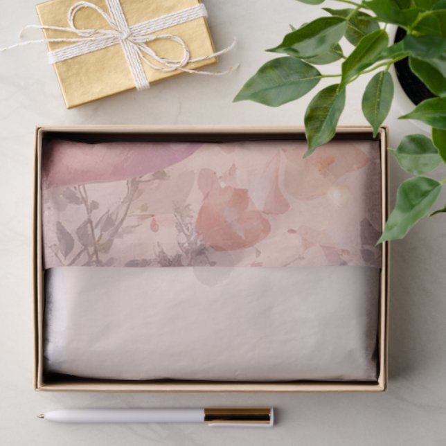 Papier Mousseline poussière de fée Rose Heart Cascade Monogramme Abs (Cadeau)