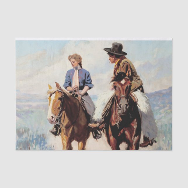 Papier Mousseline « Prairie Courtship » par W Herbert Dunton (Recto)