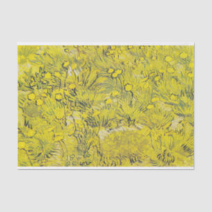 Papier Mousseline Prairie de Van Gogh - Fleurs sauvages jaune vif