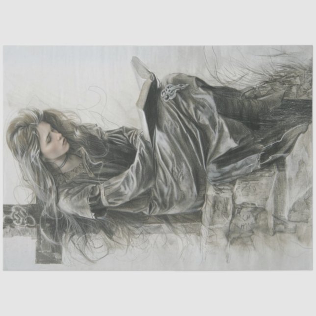 Papier Mousseline Prayer in Time of Grief Decoupage  Tissue Paper (Recto)