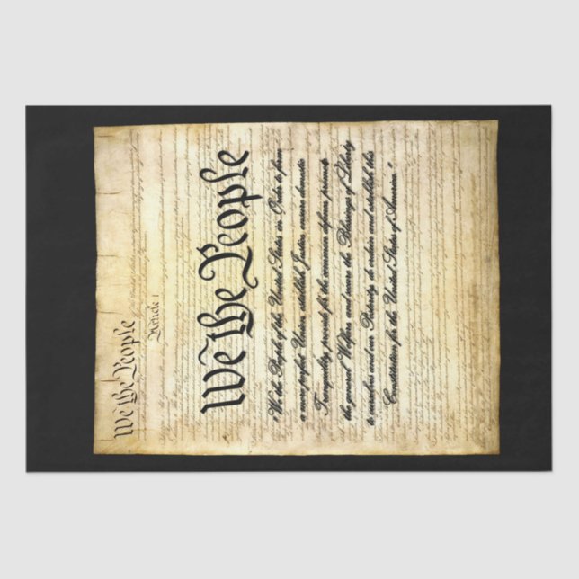 Papier Mousseline Préambule des États-Unis (Recto)