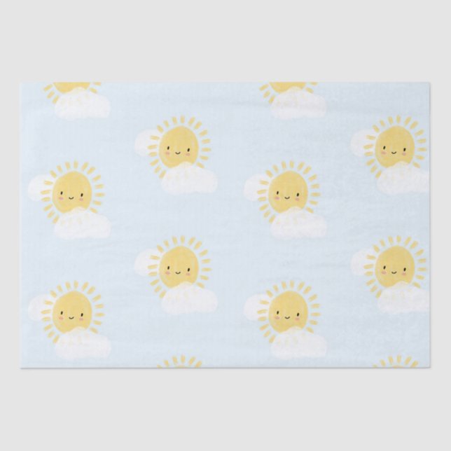 Papier Mousseline Premier anniversaire Baby shower Sunshine Cute Par (Recto)